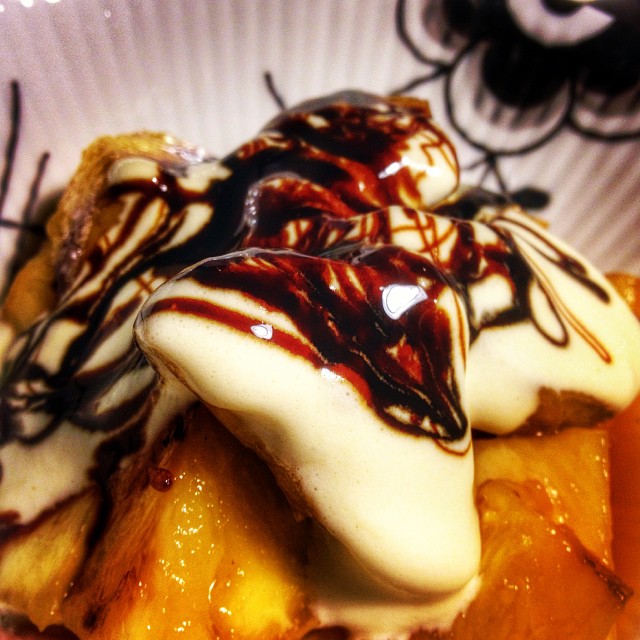 grilled pineapple with ghost chili