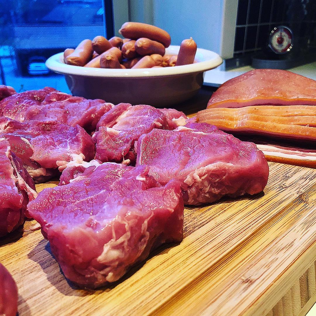 organic pork tenderloin and bacon